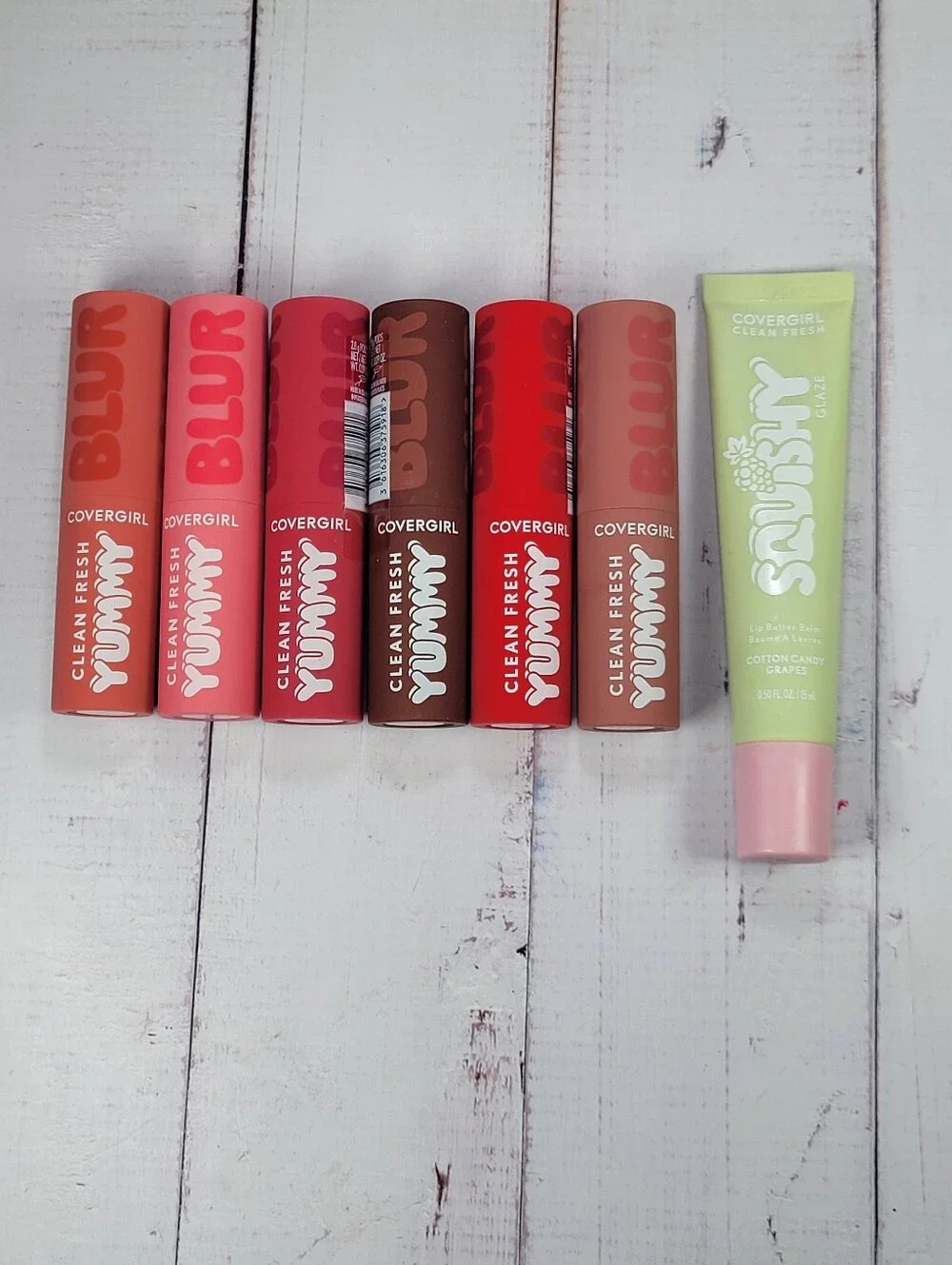 CoverGirl Clean Fresh Yummy Blur Lipstick & Squishy Glaze Lip Balm Bundle NEW!